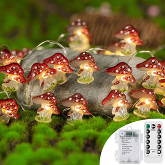 9.84 ft Fairy Mushroom LED String Light
