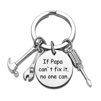Papa Keychain with Cute Tools (If Papa can't fix it, no one can)