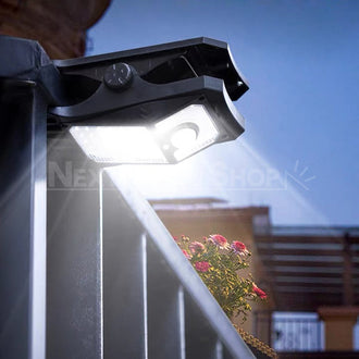 Lámpara de clip con sensor de movimiento de 45 LEDs superbrillantes que funciona con energía solar
