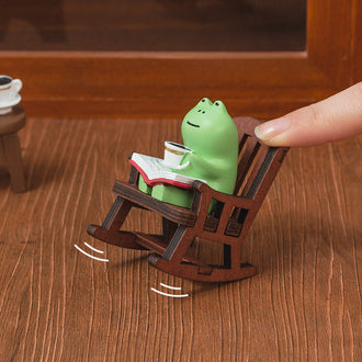 Miniature Frog & Rocking Chair Ornament