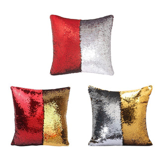 3 Pcs - Festive Reversible Sequin Cushion Cover