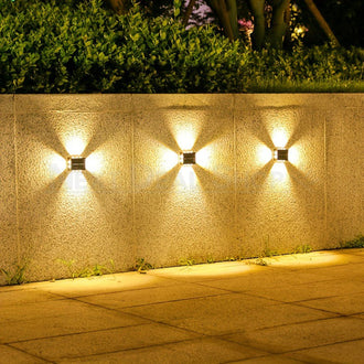 Solar Powered Outdoor Wall Light (10 LEDs)