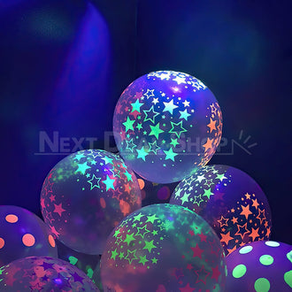 50 Pcs - Fluorescent Glow In Black Light Balloons