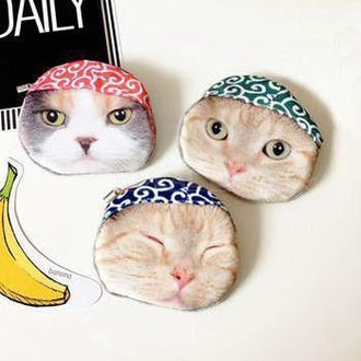 Grumpy Kitty Cat Design Coin Purse
