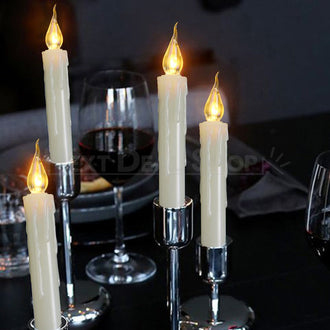 6 Pcs - Warm White Flameless LED Flickering Candle