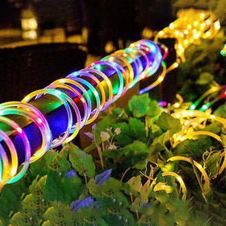 Solar-Powered LED Rope String Light