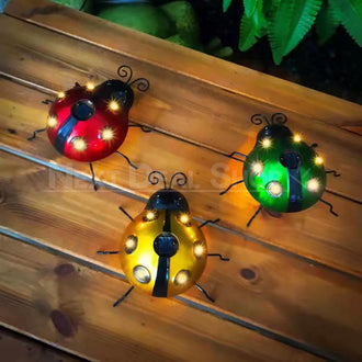 Solar Powered Metal Ladybug Light