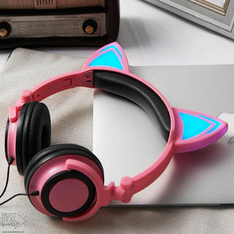 Cat Ear Headphones With LED Glowing Light