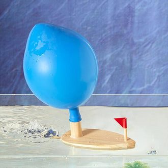 Wooden Boat Balloon Bath Toy